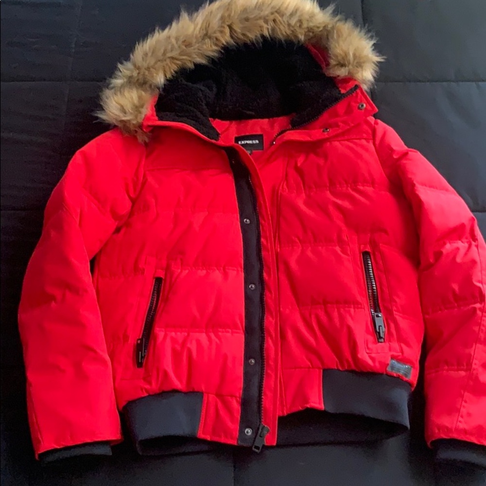 Express Men’s Red Coat Size Small